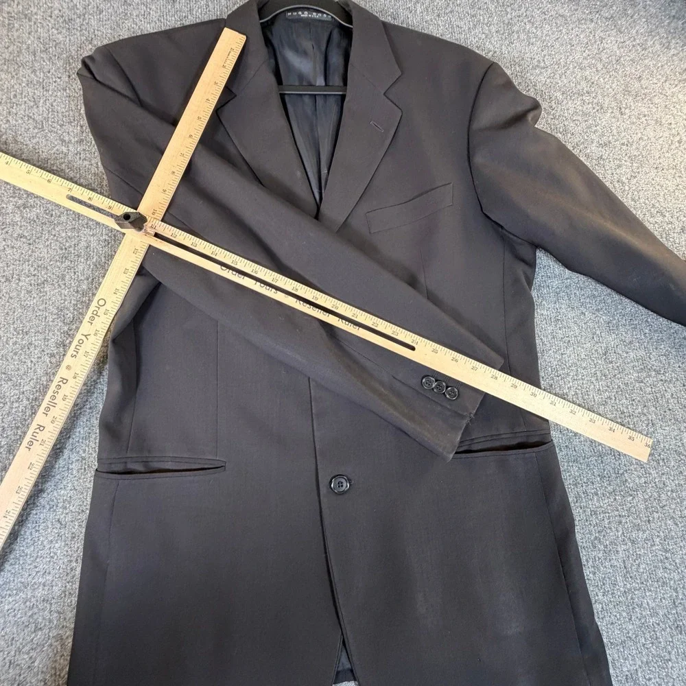 Hugo Boss Mens Black 100% Virgin Wool 3 Button Blazer Sport Einstein Sigma 42R
